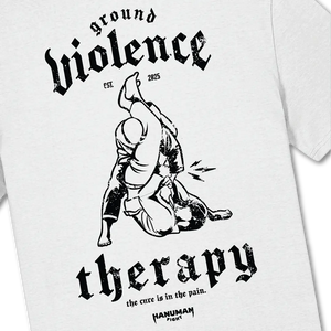 Ground Violence Therapy - BJJ T-Shirt White